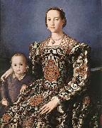 BRONZINO, Agnolo Eleonora of Toledo with her son Giovanni de- Medici Sweden oil painting artist